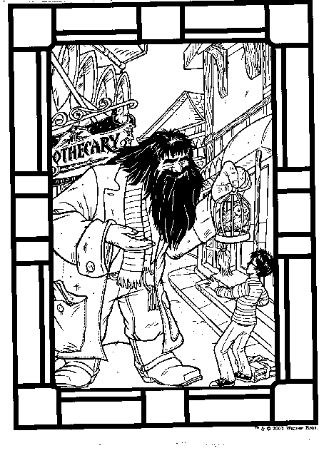Plansa de colorat cu Harry Potter 19 101